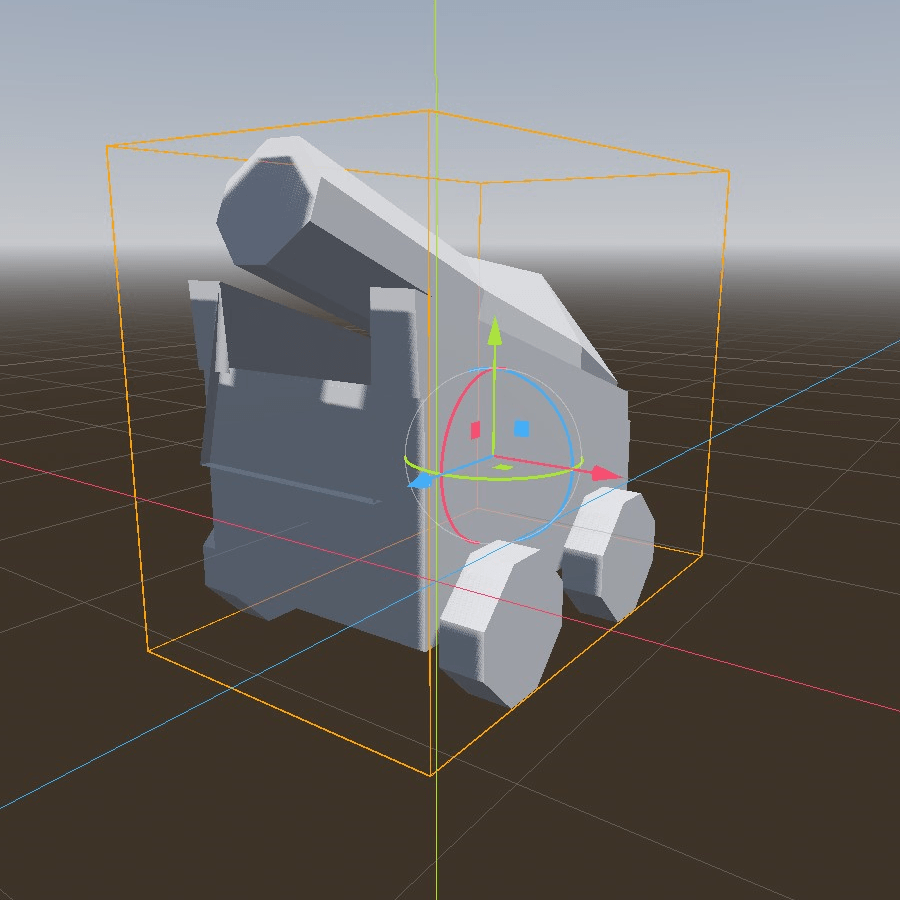 Cannon model with no texture, imported into Godot