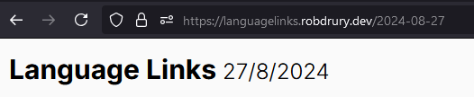 screenshot Language Links URL in browser